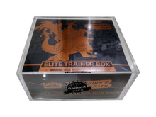 Load image into Gallery viewer, Acrylic Elite Trainer Box Display Case Box, Framing/Display Quality Grade, Magnetic Lid
